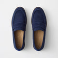 pdp | The Penny Loafer in ReVelvet Navy shown from the top.