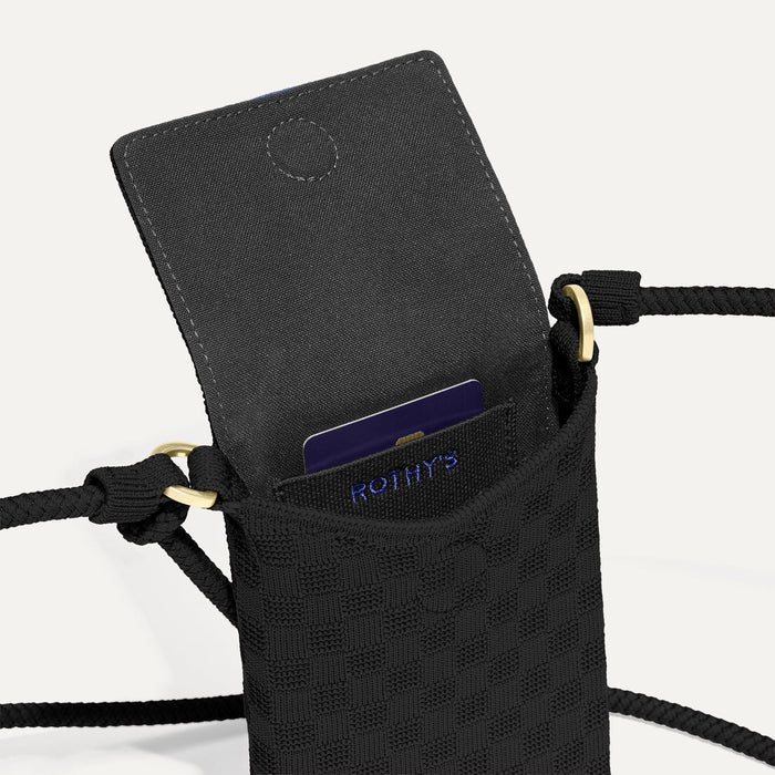 Close up of The Phone Crossbody interior slip pocket.