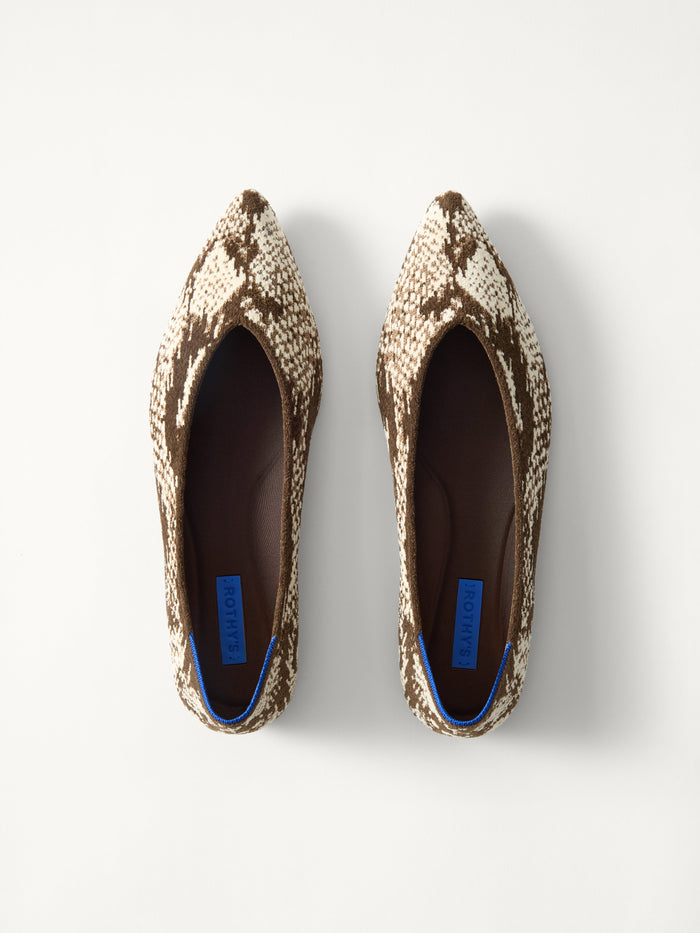 PLP | The Point III in ReVelvet Brown Python shown from the top.