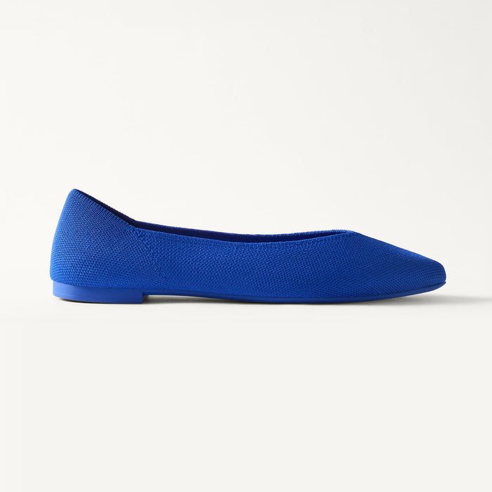 side | The Point III in Rothy's Blue shown from the side.