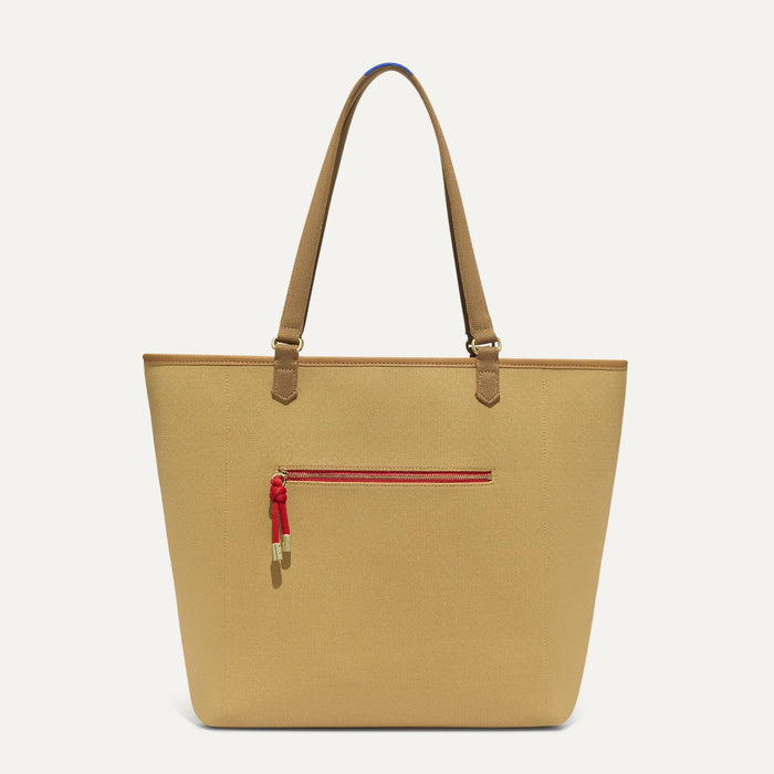 Overlay::Two looks in one! Just flip it inside out to wear the Tan side. | Alt::The Two-Way Tote in Sienna shown from reversible side.