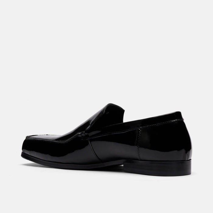 Torino Black Patent Square Toe Loafers