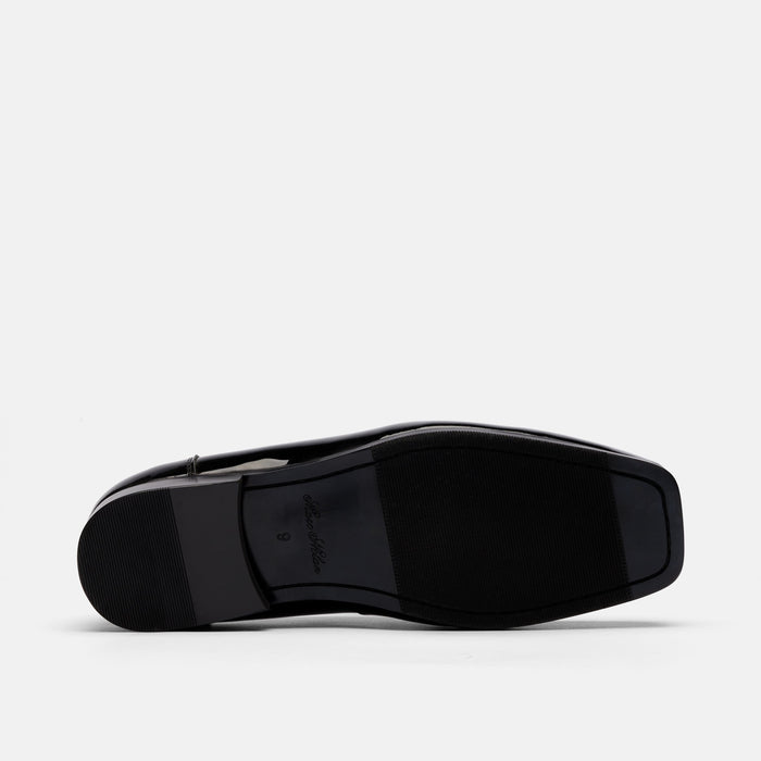 Torino Black Patent Square Toe Loafers