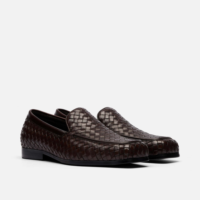 Torino Espresso Woven Square Toe Loafers