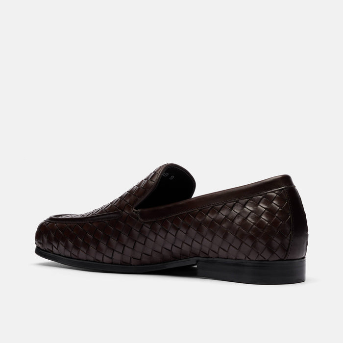 Torino Espresso Woven Square Toe Loafers