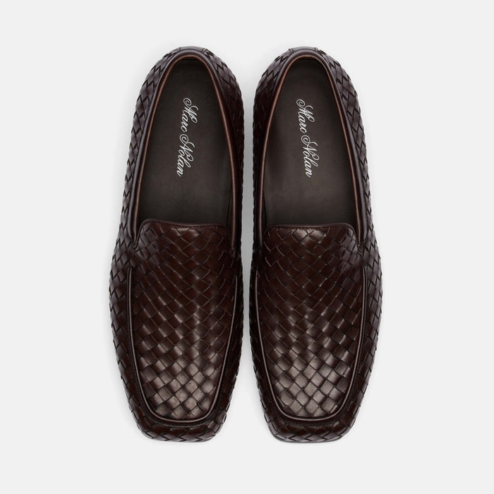 Torino Espresso Woven Square Toe Loafers