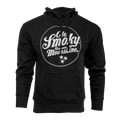TWO COLOR LOGO PULLOVER HOODIE - BLACK