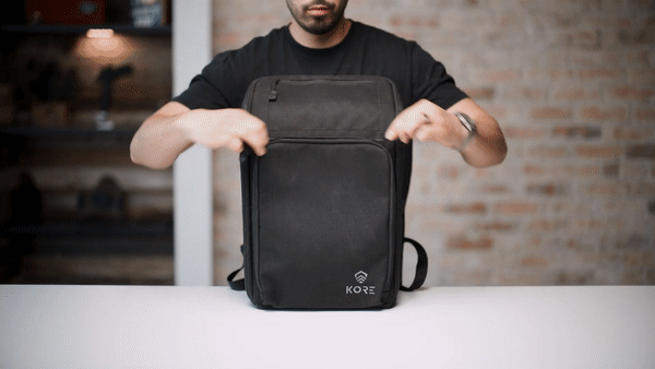 Kore Essentials EDC backpack features ample storage space for your bug out gear