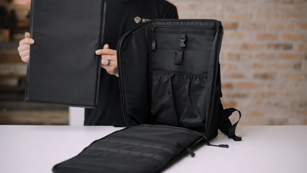 kore essentials ccw backpack is compatible with 3A ballistic armor inserts