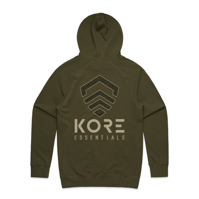 Back of Kore Essentials US Desert Night Army Green Kore Pullover Sweatshirt