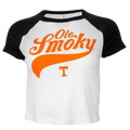 UT SCRIPT RAGLAN CROP TEE