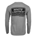 WHITE LIGHTNIN' CHECK L/S TEE