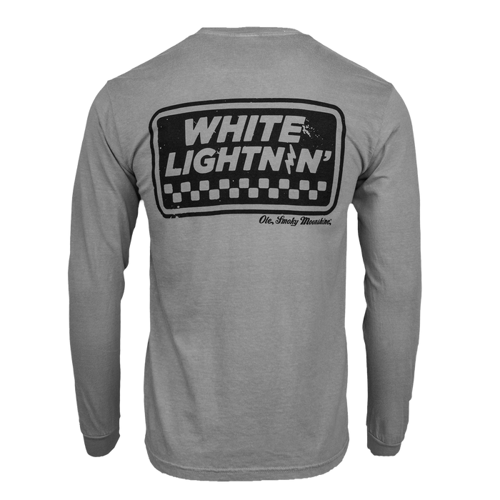 WHITE LIGHTNIN' CHECK L/S TEE
