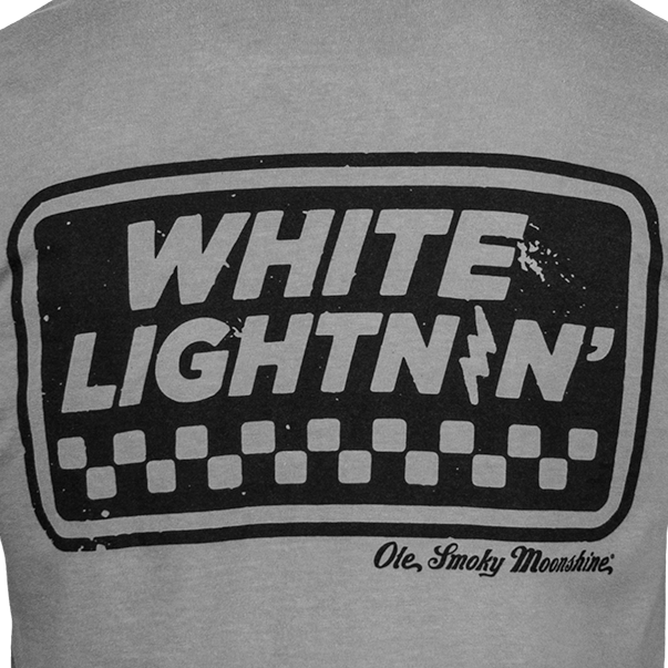 WHITE LIGHTNIN' CHECK L/S TEE