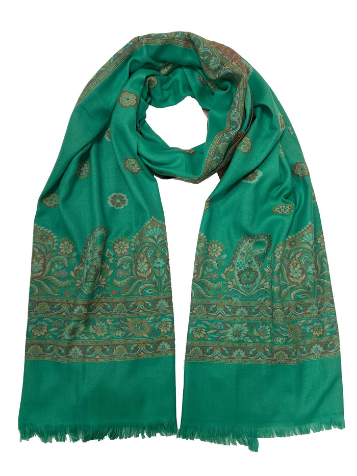 Winter Wear - Beautiful Green Acrylic Stole For Women.