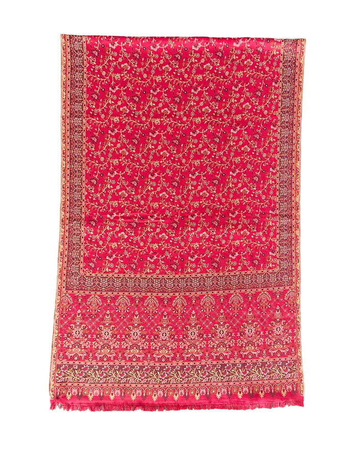Winter Wear - Beautiful Maroon Acrylic Stole For Women.