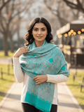 Winter Wear - Breathtaking Green Acrylic Stole For Women.