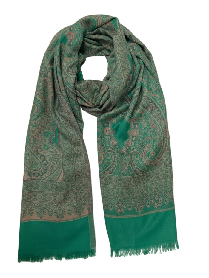 Winter Wear - Breathtaking Green Acrylic Stole For Women.