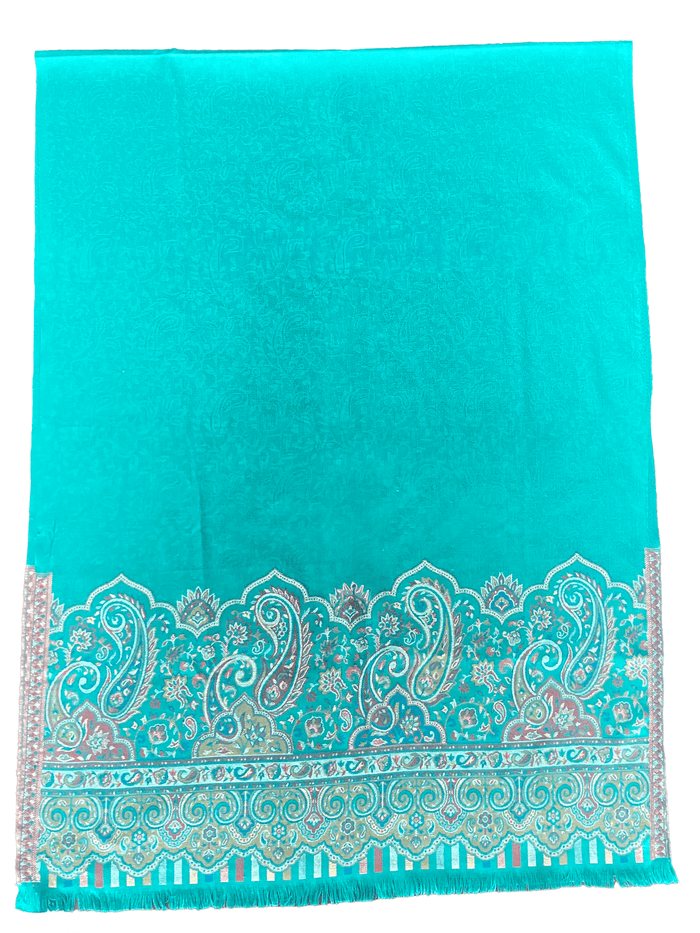 Winter Wear - Classy Green Acrylic Stole For Women.