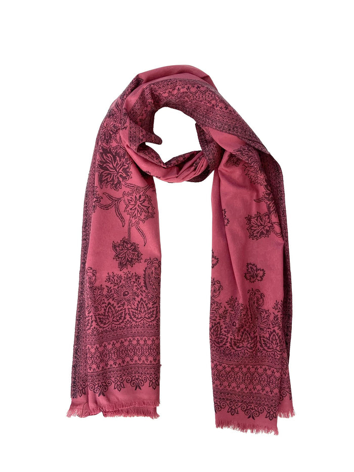 Winter Wear - Dusty Pink Acrylic Stole For Women.