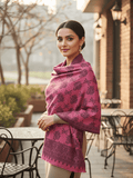 Winter Wear - Fancy Dusty Pink Acrylic Stole For Women.