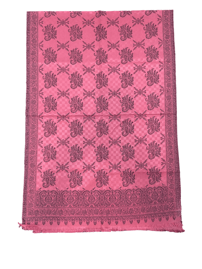 Winter Wear - Fancy Dusty Pink Acrylic Stole For Women.