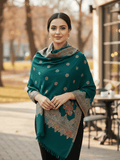 Winter Wear - Fantastic Green Acrylic Stole For Women.