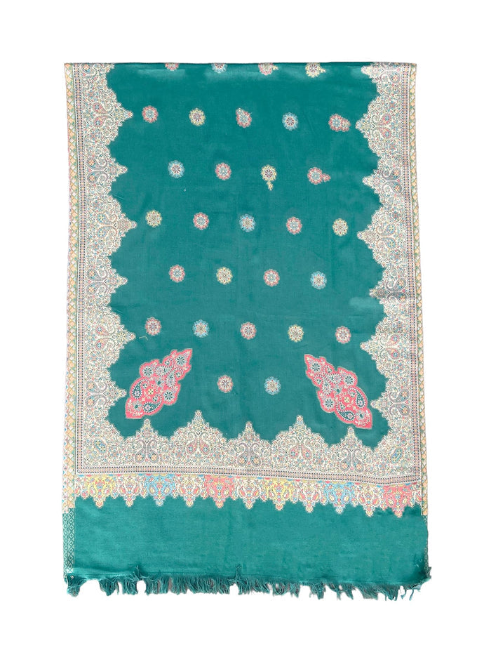 Winter Wear - Fantastic Green Acrylic Stole For Women.