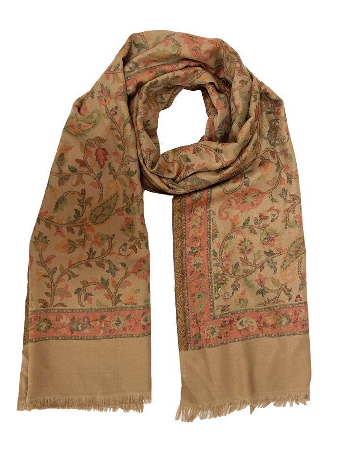 Winter Wear - Gorgeous Beige Acrylic Stole For Women.