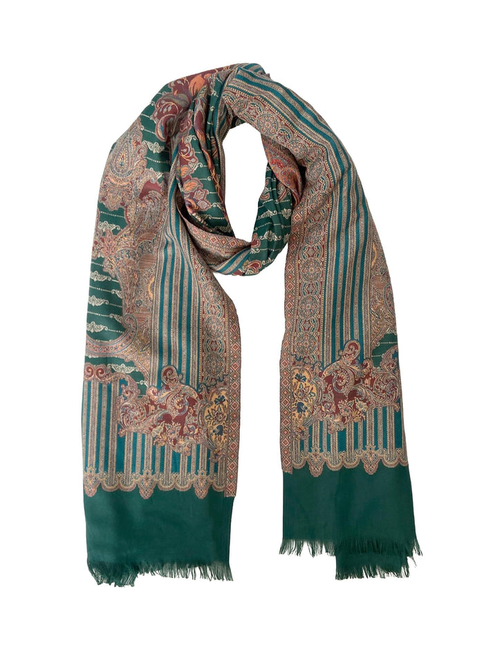 Winter Wear - Gorgeous Green Acrylic Stole For Women.