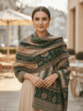 Winter Wear - Soft Green Acrylic Stole For Women.