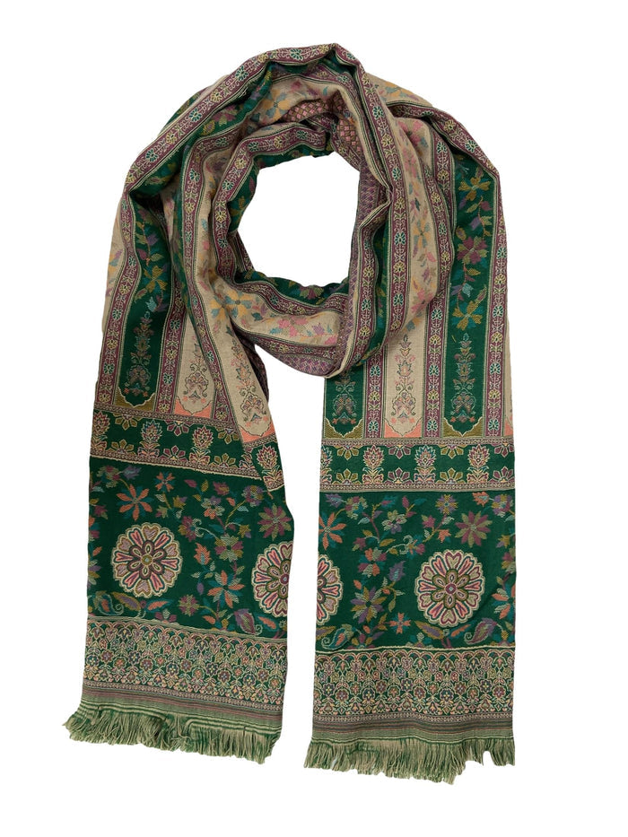 Winter Wear - Soft Green Acrylic Stole For Women.
