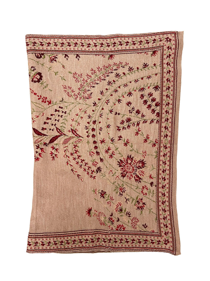 Winter Wear - Soft Knitted Warm Beige Acrylic Shawl For Women.