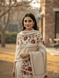 Winter Wear - Soft Knitted Warm Beige Women Shawl.