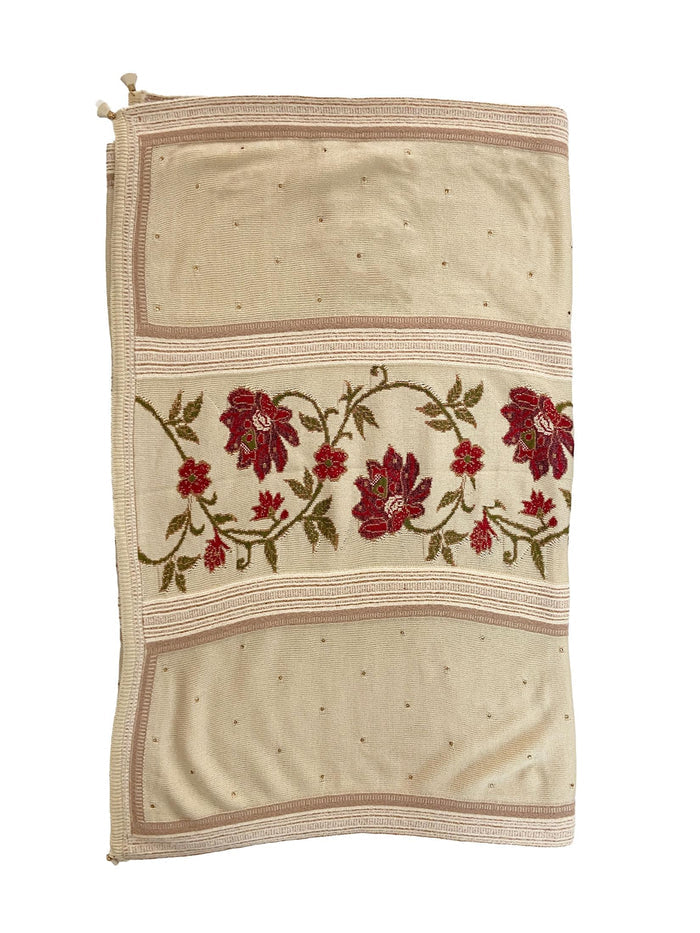 Winter Wear - Soft Knitted Warm Beige Women Shawl.