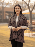 Winter Wear - Soft Knitted Warm Black Acrylic Women Shawl.