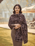 Winter Wear - Soft Knitted Warm Black Women Shawl.