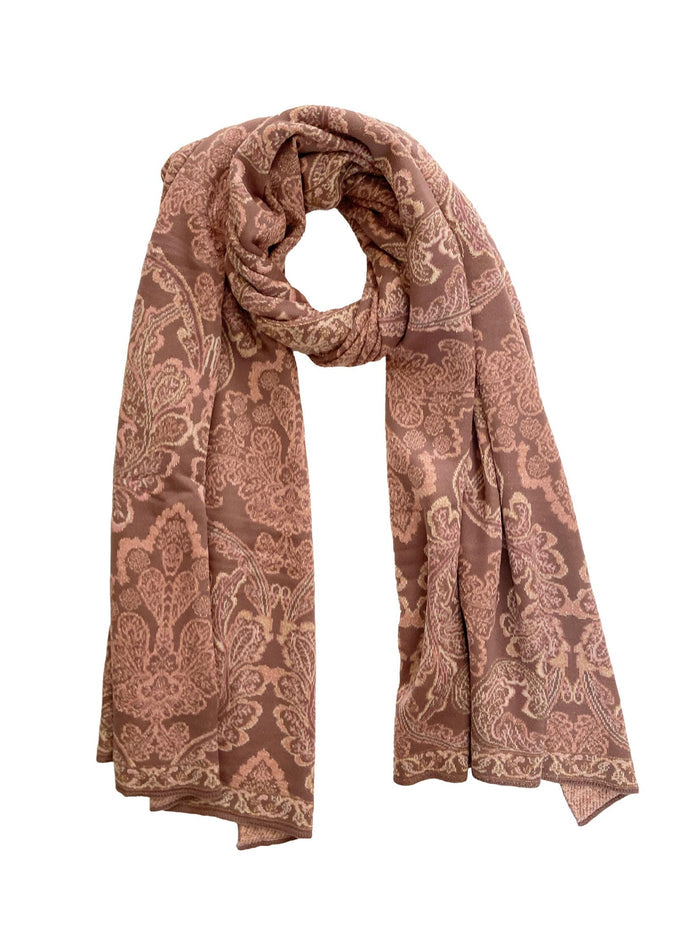 Winter Wear - Soft Knitted Warm Brown Acrylic Shawl For Women.