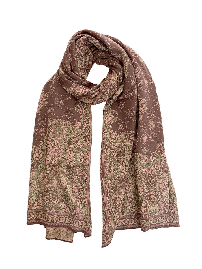 Winter Wear - Soft Knitted Warm Brown Acrylic Women Shawl.