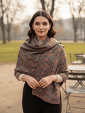 Winter Wear - Soft Knitted Warm Grey Acrylic Shawl For Women.