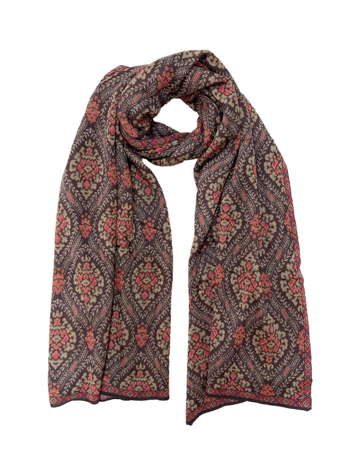 Winter Wear - Soft Knitted Warm Grey Acrylic Shawl For Women.