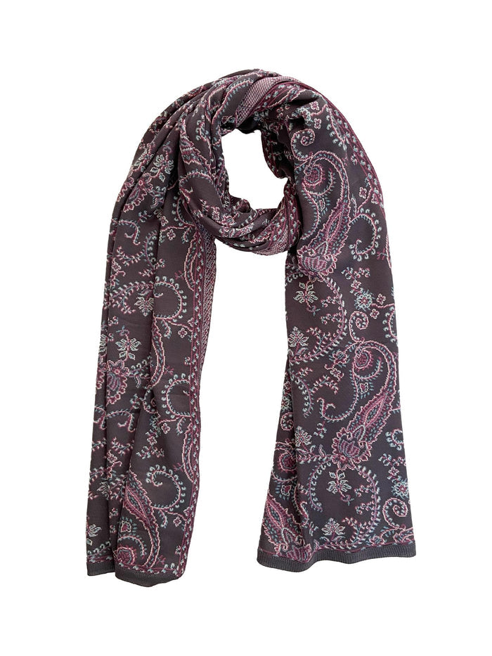 Winter Wear - Soft Knitted Warm Grey Acrylic Women Shawl.