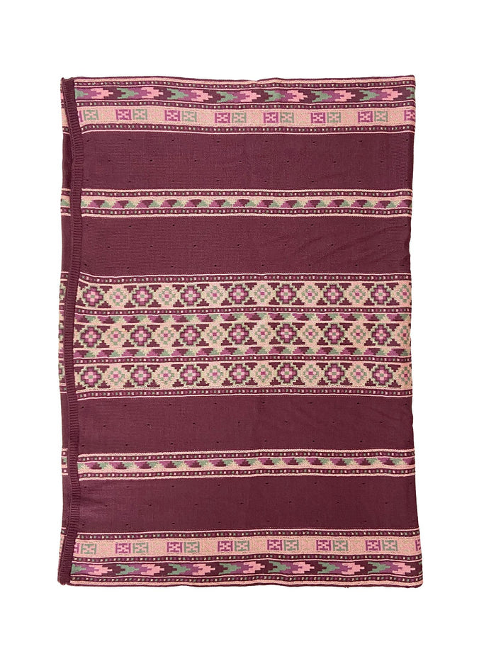 Winter Wear - Soft Knitted Warm Light Purple Acrylic Women Shawl.