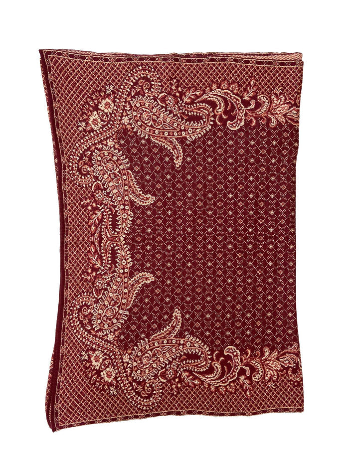 Winter Wear - Soft Knitted Warm Maroon Women Shawl.