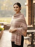 Winter Wear - Soft Knitted Warm Pink Acrylic Shawl For Women.