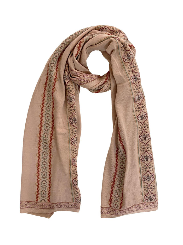 Winter Wear - Soft Knitted Warm Pink Acrylic Shawl For Women.