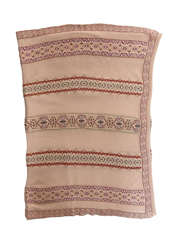 Winter Wear - Soft Knitted Warm Pink Acrylic Shawl For Women.