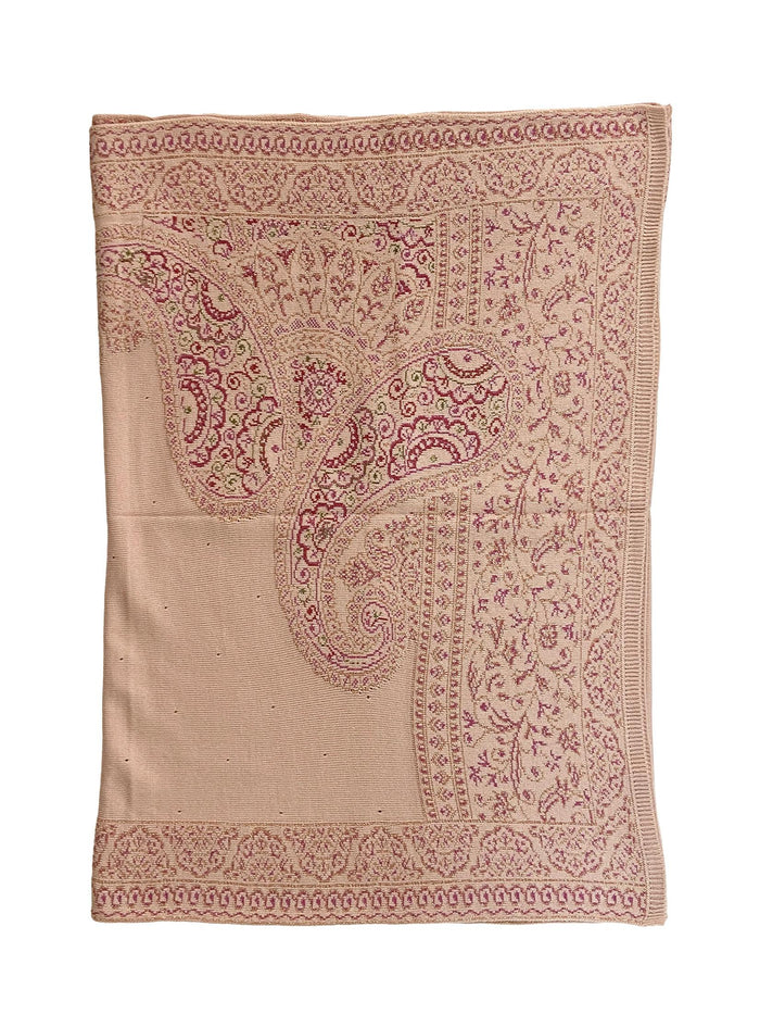 Winter Wear - Soft Knitted Warm Pink Acrylic Women Shawl.