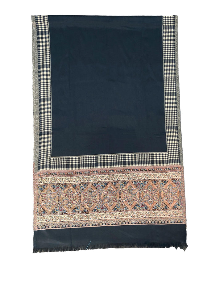 Winter Wear - Stylish Black Acrylic Stole For Women.