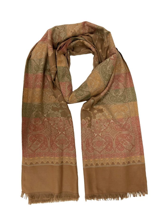 Winter Wear - Stylish Brown Acrylic Stole For Women.